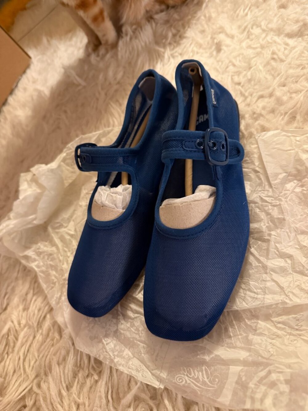 Camper - Casi Casi Myra Blue Textile Ballerinas - Size 38 - Picture 2 of 13